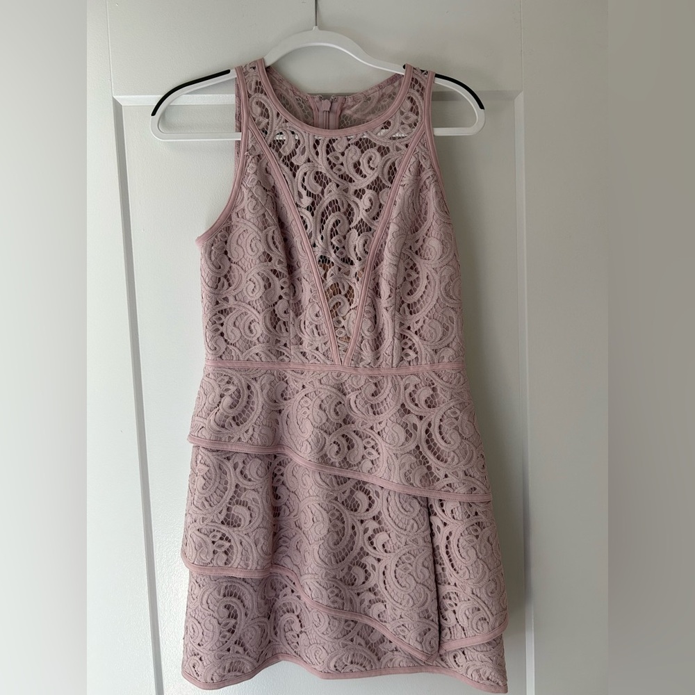 BCBGMaxAzria Blush Pink lace Dress